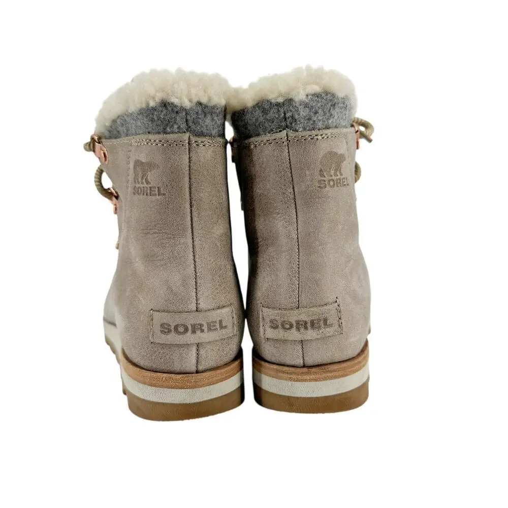 Sorel Sneakchic Alpine Waterproof Snow Rain Ice Cold Weather Boots Rose Gold 8